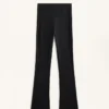 Pantalon évasé chaud à taille haute avec poches Pantalon évasé chaud à taille haute avec poches