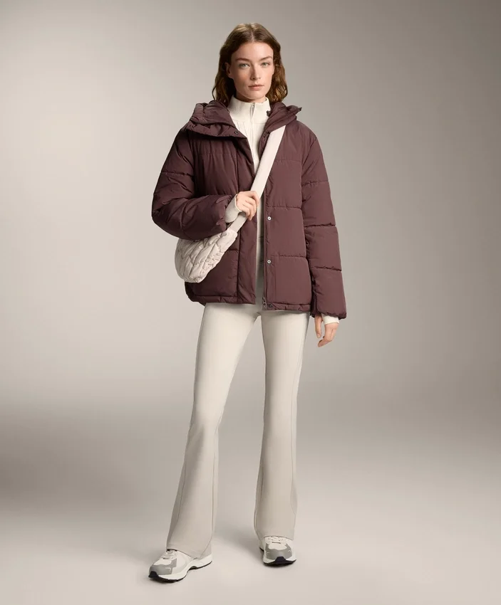 Pantalon évasé chaud à taille haute avec poches Pantalon évasé chaud à taille haute avec poches