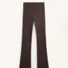 Pantalon évasé chaud à taille haute avec poches Pantalon évasé chaud à taille haute avec poches