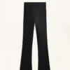 Pantalon évasé chaud à taille haute avec poches Pantalon évasé chaud à taille haute avec poches