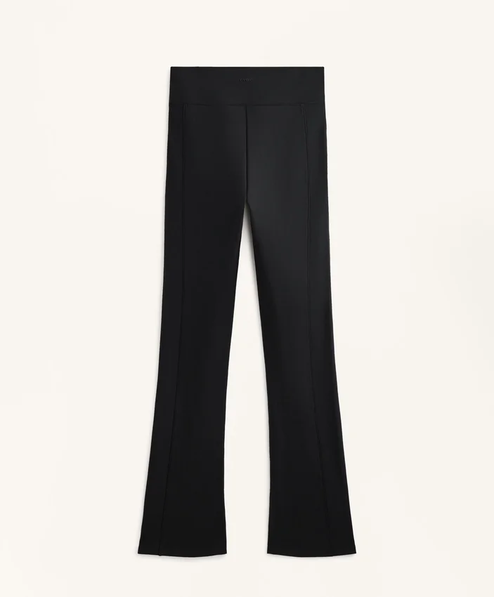 Pantalon évasé chaud à taille haute avec poches Pantalon évasé chaud à taille haute avec poches