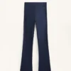 Pantalon évasé chaud à taille haute avec poches Pantalon évasé chaud à taille haute avec poches