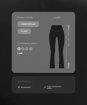 Pantalon évasé Comfortlux à taille très haute