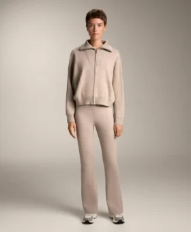Pantalon évasé en maille