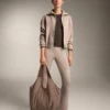 Pantalon évasé en maille