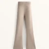 Pantalon évasé en maille