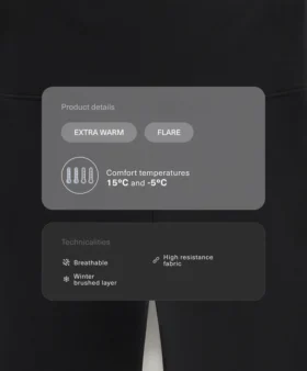 Pantalon évasé extra chaud sans coutures à taille très haute