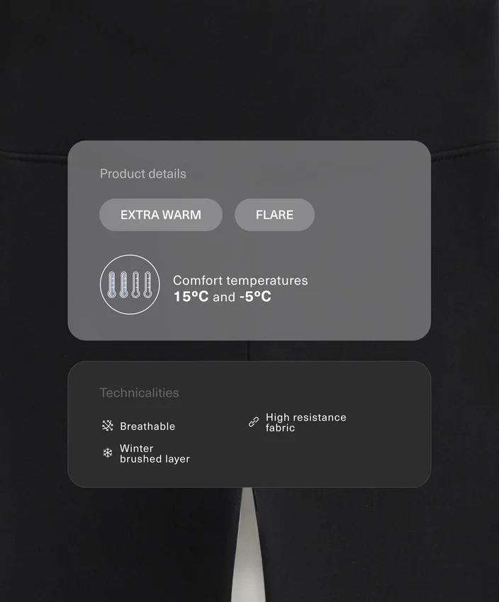 Pantalon évasé extra chaud sans coutures à taille très haute Pantalon évasé extra chaud sans coutures à taille très haute