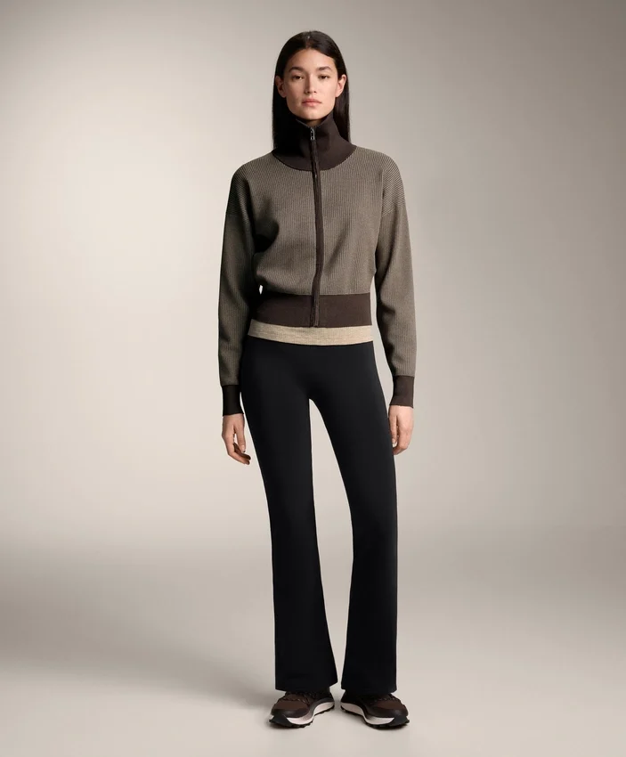 Pantalon évasé extra chaud sans coutures à taille très haute Pantalon évasé extra chaud sans coutures à taille très haute