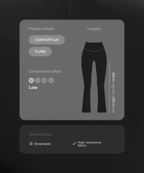 Pantalon évasé à taille haute Comfortlux