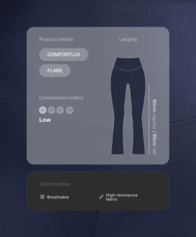 Pantalon évasé à taille haute Comfortlux