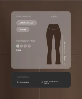 Pantalon évasé à taille haute Comfortlux