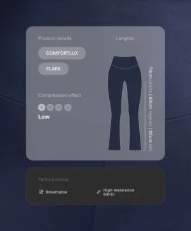 Pantalon évasé à taille haute Comfortlux