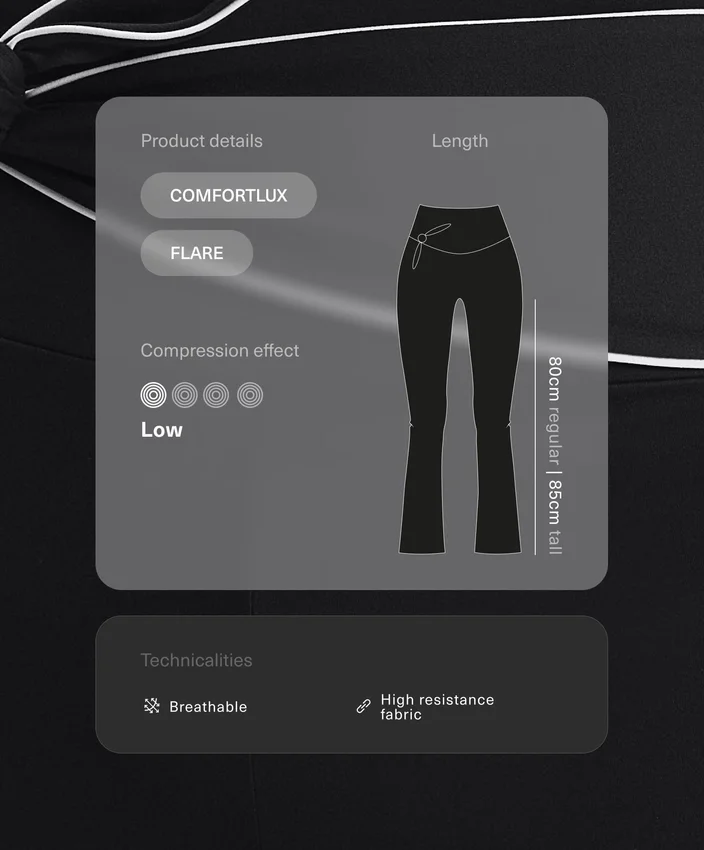 Pantalon évasé taille haute Comfortlux avec nœud Pantalon évasé taille haute Comfortlux avec nœud