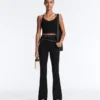 Pantalon évasé taille haute Comfortlux avec nœud Pantalon évasé taille haute Comfortlux avec nœud