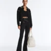 Pantalon évasé taille haute Comfortlux avec nœud Pantalon évasé taille haute Comfortlux avec nœud