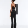 Pantalon évasé taille haute Comfortlux avec nœud Pantalon évasé taille haute Comfortlux avec nœud