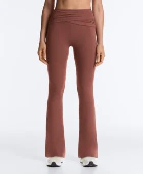 Pantalon évasé à taille haute Comfortlux à taille drapée