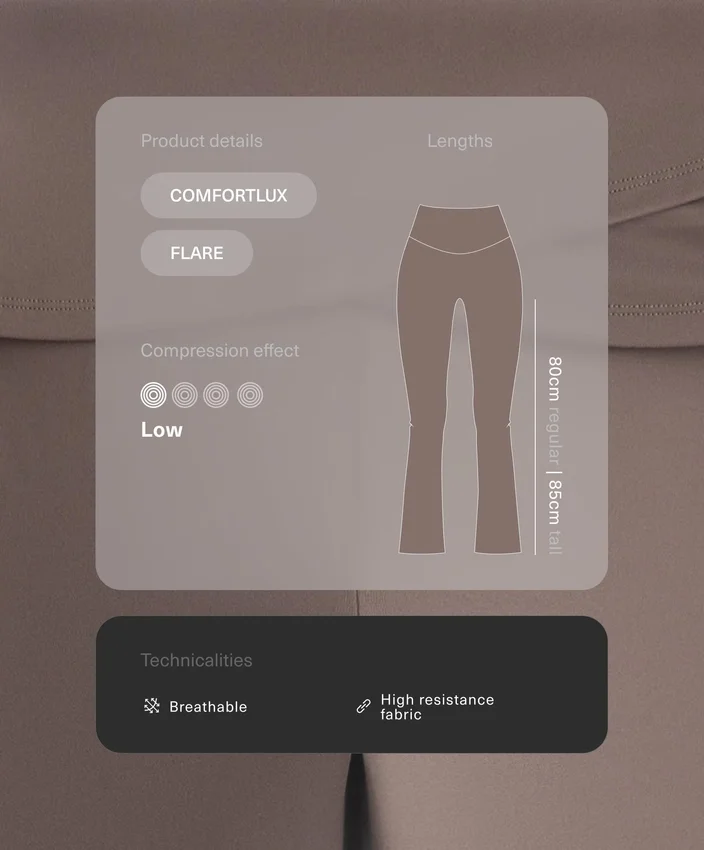 Pantalon évasé à taille haute Comfortlux à taille drapée Pantalon évasé à taille haute Comfortlux à taille drapée
