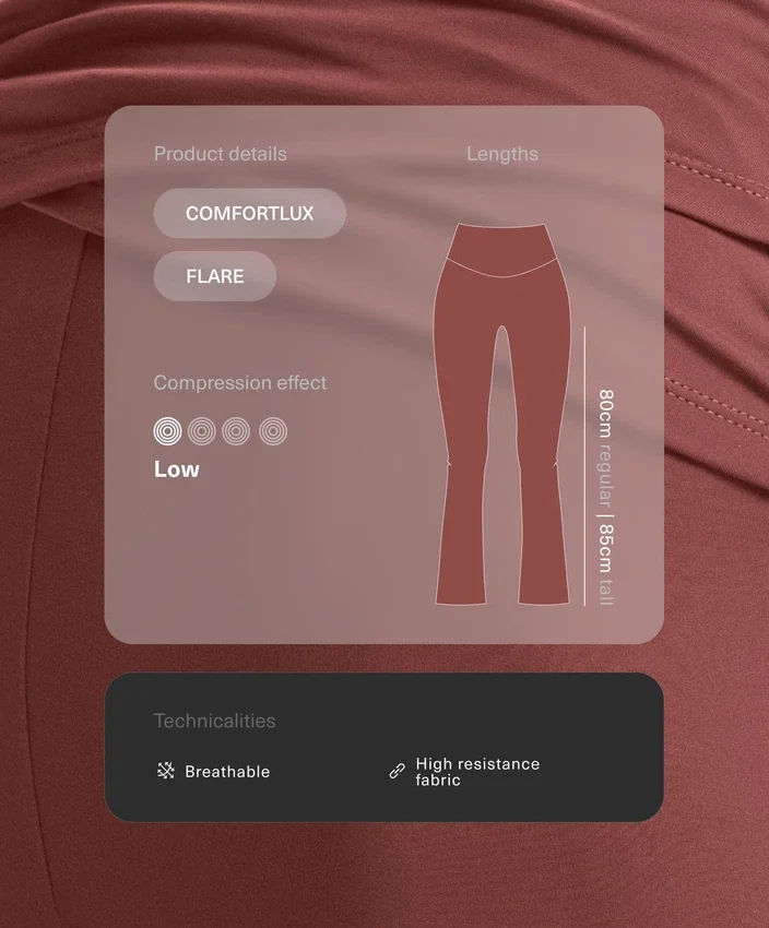 Pantalon évasé à taille haute Comfortlux à taille drapée Pantalon évasé à taille haute Comfortlux à taille drapée