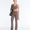 Pantalon évasé à taille haute Comfortlux à taille drapée Pantalon évasé à taille haute Comfortlux à taille drapée