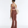 Pantalon évasé à taille haute Comfortlux à taille drapée Pantalon évasé à taille haute Comfortlux à taille drapée