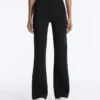 Pantalon évasé taille haute effet néoprène Pantalon évasé taille haute effet néoprène