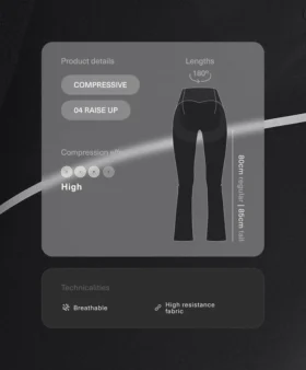 Pantalon évasé à taille haute Raise Up et effet compressif Pantalon évasé à taille haute Raise Up et effet compressif