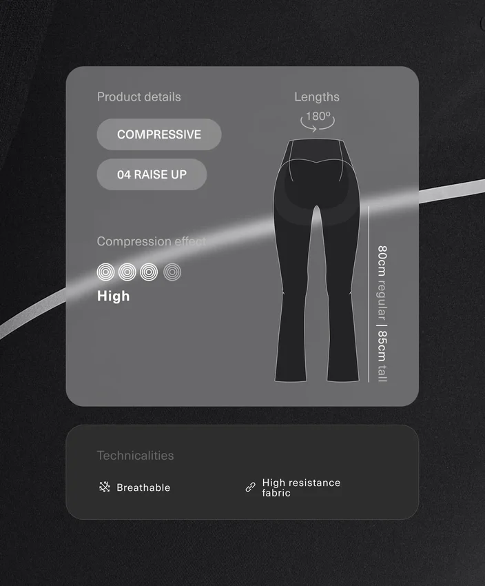Pantalon évasé à taille haute Raise Up et effet compressif Pantalon évasé à taille haute Raise Up et effet compressif