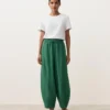 Pantalons bouffants en mélange de lyocell et 24 % de lin avec coutures Pantalons bouffants en mélange de lyocell et 24 % de lin avec coutures