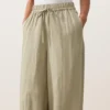 Pantalons bouffants en mélange de lyocell et 24 % de lin avec coutures Pantalons bouffants en mélange de lyocell et 24 % de lin avec coutures