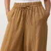 Pantalons bouffants en mélange de lyocell et 24 % de lin avec coutures Pantalons bouffants en mélange de lyocell et 24 % de lin avec coutures