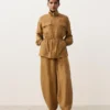 Pantalons bouffants en mélange de lyocell et 24 % de lin avec coutures Pantalons bouffants en mélange de lyocell et 24 % de lin avec coutures