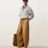Pantalons bouffants en mélange de lyocell et 24 % de lin avec coutures Pantalons bouffants en mélange de lyocell et 24 % de lin avec coutures