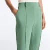 Pantalons capri en piqué avec passants de ceinture en coton Pantalons capri en piqué avec passants de ceinture en coton