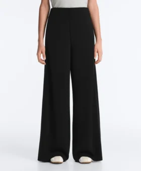 Pantalons à jambes larges en modal Soft Touch et ourlet ajouré