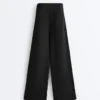 Pantalons à jambes larges en modal Soft Touch et ourlet ajouré Pantalons à jambes larges en modal Soft Touch et ourlet ajouré