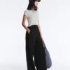 Pantalons à jambes larges en modal Soft Touch et ourlet ajouré Pantalons à jambes larges en modal Soft Touch et ourlet ajouré