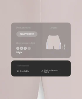 Pantalons taille haute compressifs 10 cm contrastés