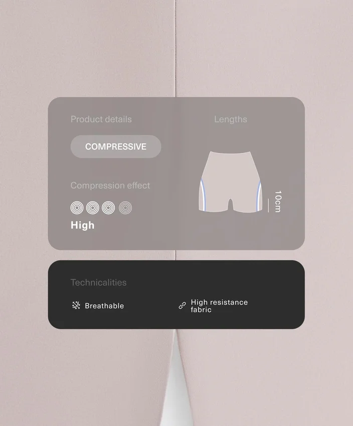 Pantalons taille haute compressifs 10 cm contrastés Pantalons taille haute compressifs 10 cm contrastés
