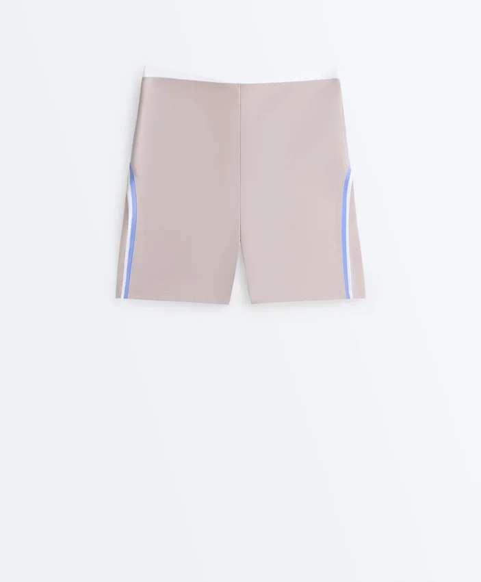 Pantalons taille haute compressifs 10 cm contrastés Pantalons taille haute compressifs 10 cm contrastés
