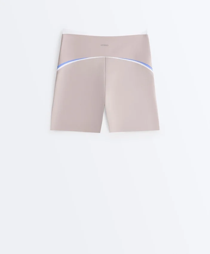 Pantalons taille haute compressifs 10 cm contrastés Pantalons taille haute compressifs 10 cm contrastés