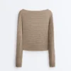 Pull en maille fine côtelée Pull en maille fine côtelée