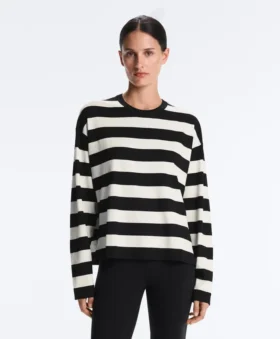 Pull en maille rayé