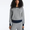 Pull en maille à rayures diagonales Pull en maille à rayures diagonales