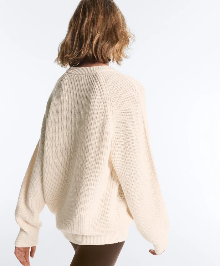 Pull en maille torsadée 100 % coton Pull en maille torsadée 100 % coton
