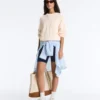 Pull en maille torsadée 100 % coton Pull en maille torsadée 100 % coton