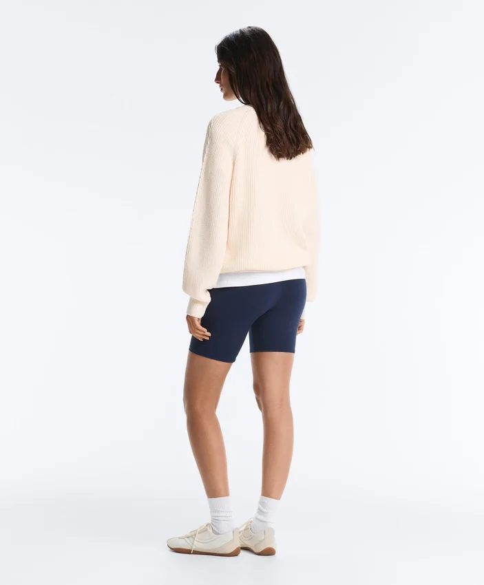 Pull en maille torsadée 100 % coton Pull en maille torsadée 100 % coton
