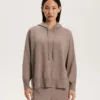 Pull long à capuche en maille Pull long à capuche en maille