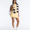 Pull sans manches en maille ajourée